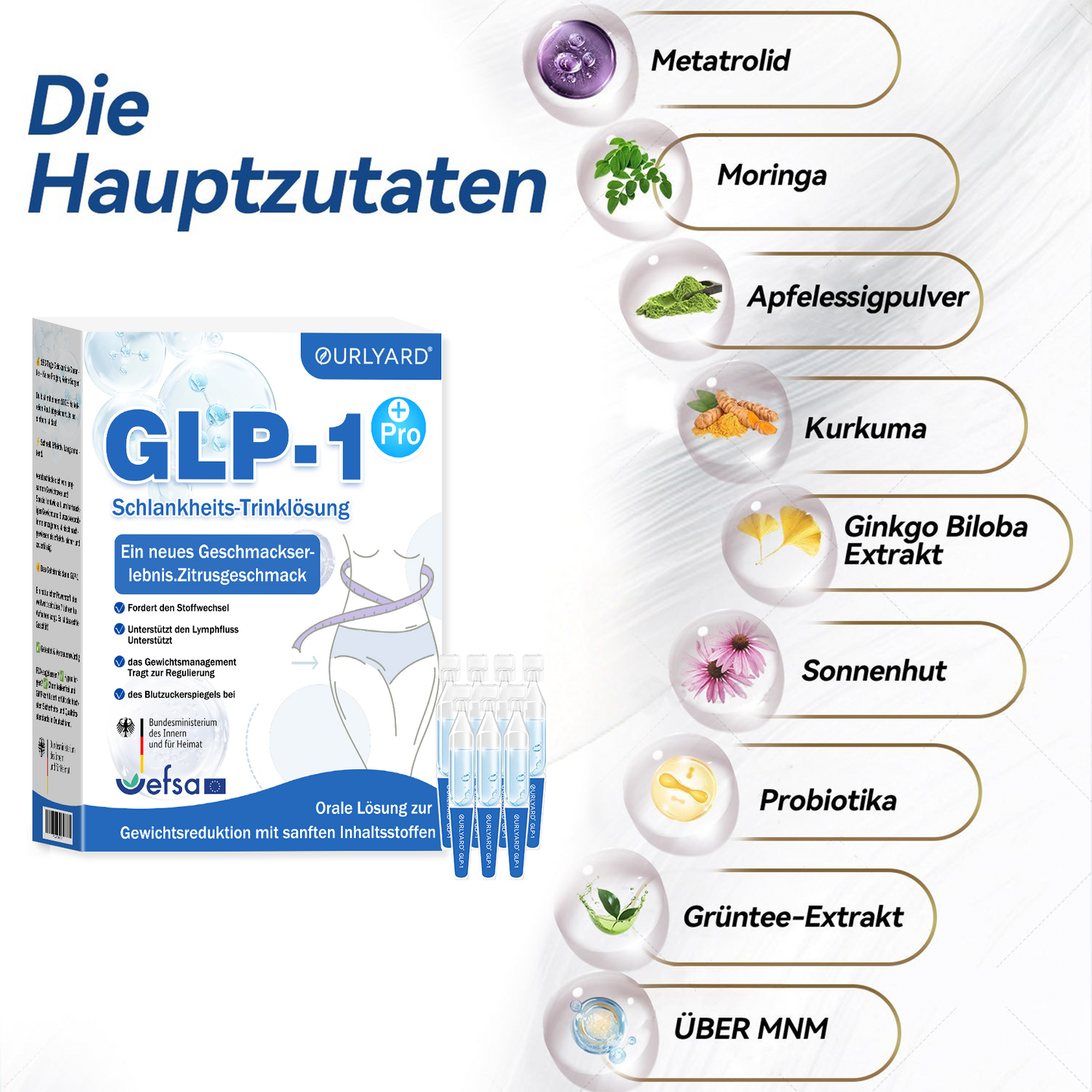 🍎Ourlyard® GLP-1 Pro Schlankheits-Trinklösung 7 Tage sichtbare Wirkung, keine Nebenwirkungen, geeignet für alle Altersgruppen 🌺🌺