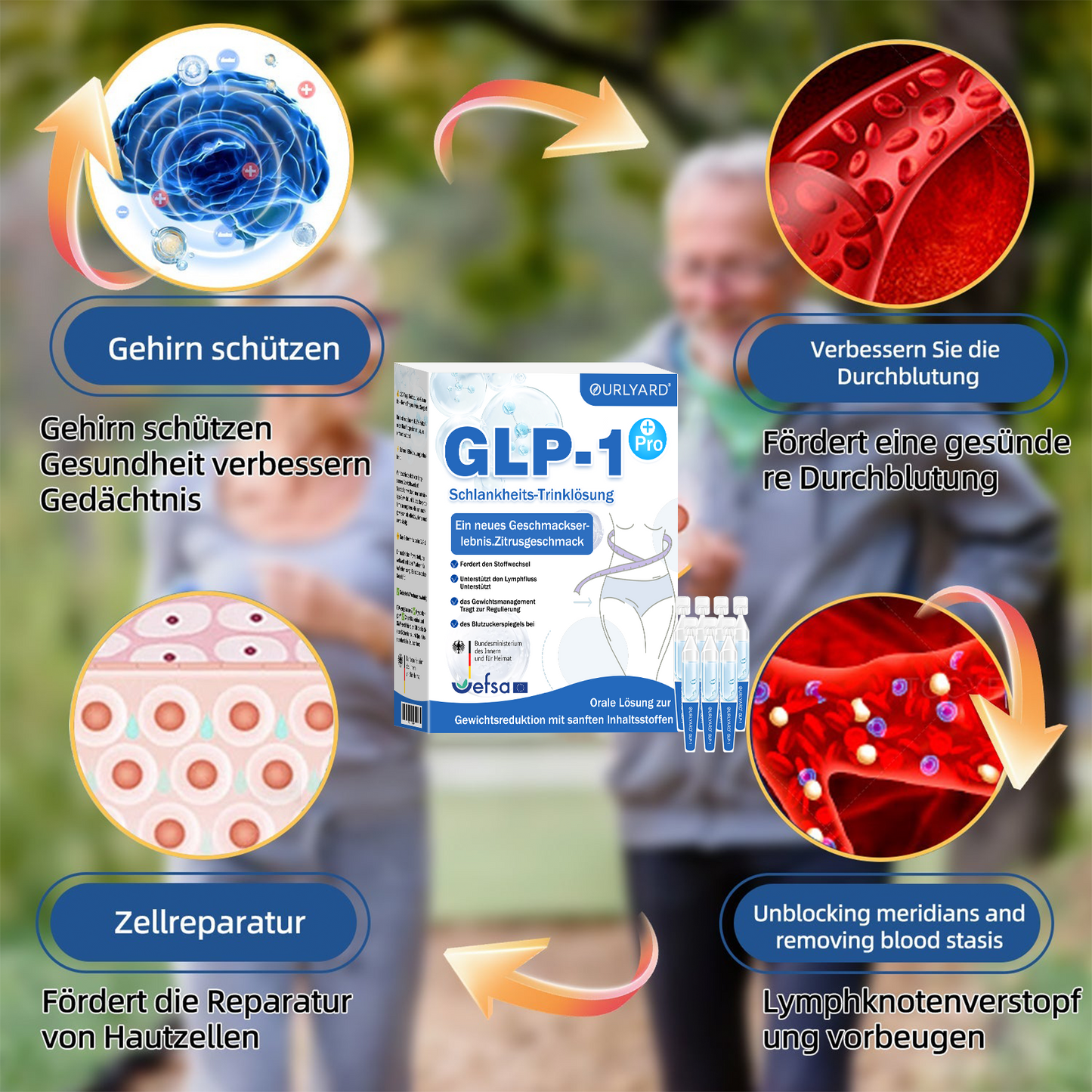 🍎Ourlyard® GLP-1 Pro Schlankheits-Trinklösung 7 Tage sichtbare Wirkung, keine Nebenwirkungen, geeignet für alle Altersgruppen 🌺🌺