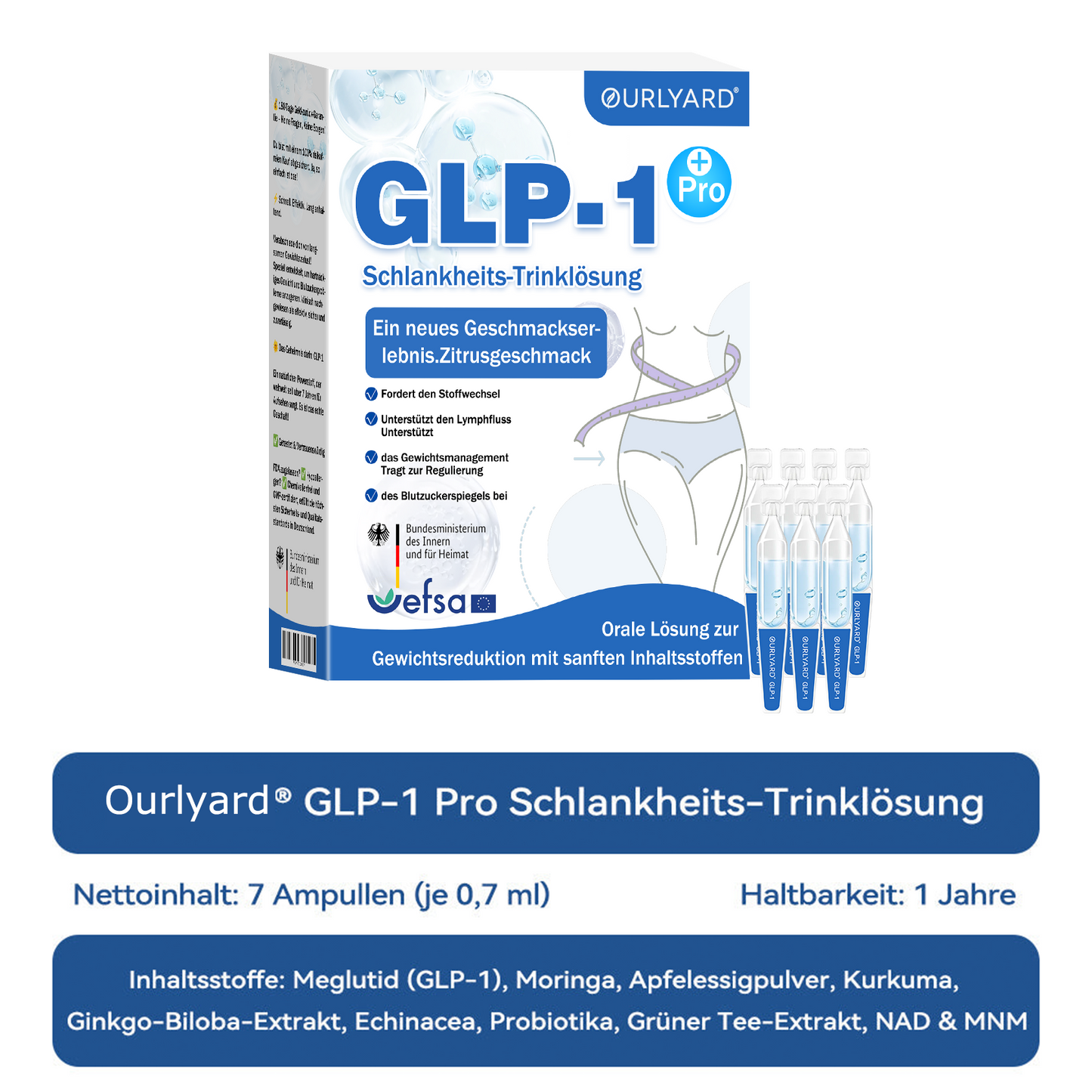 🍎Ourlyard® GLP-1 Pro Schlankheits-Trinklösung 7 Tage sichtbare Wirkung, keine Nebenwirkungen, geeignet für alle Altersgruppen 🌺🌺