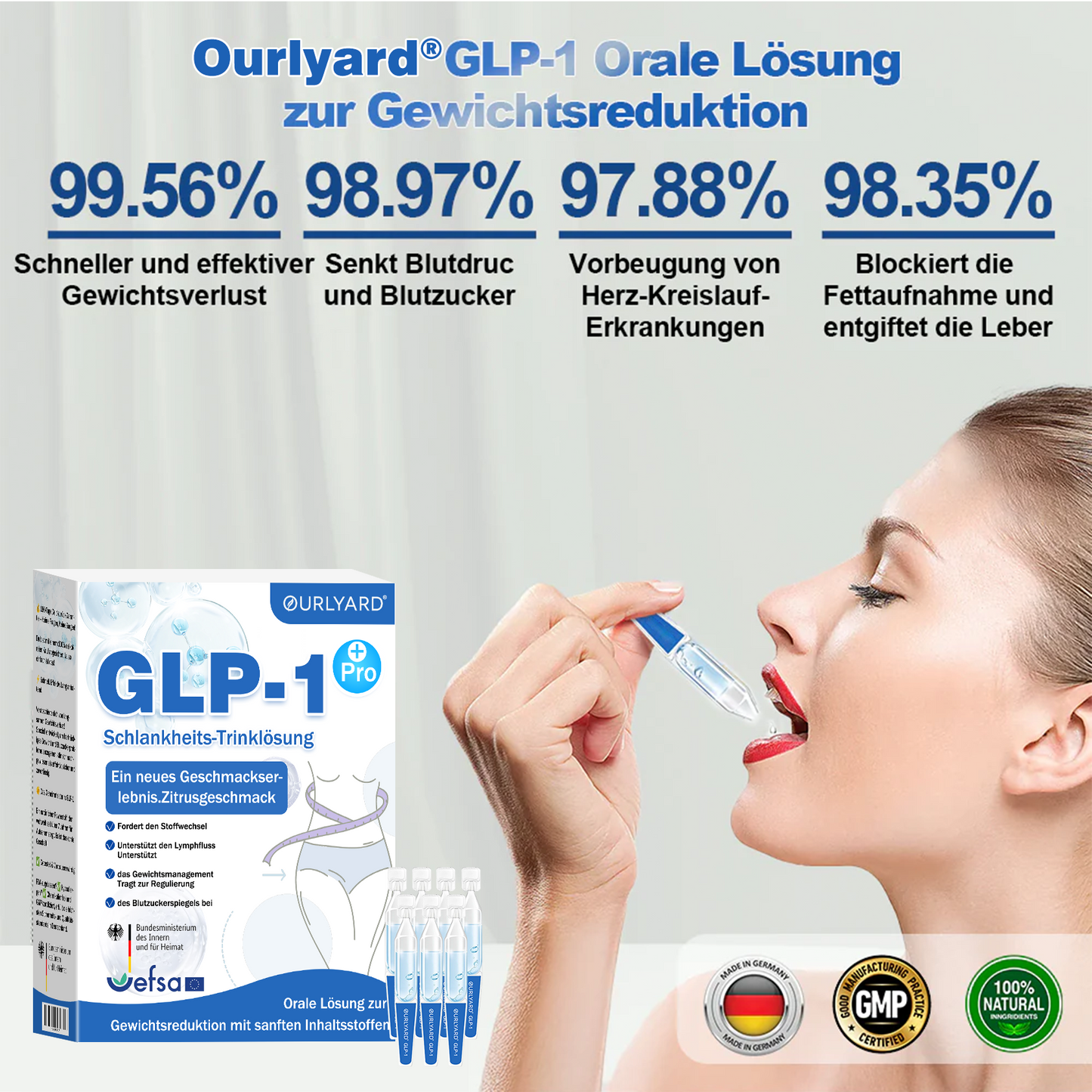 🍎Ourlyard® GLP-1 Pro Schlankheits-Trinklösung 7 Tage sichtbare Wirkung, keine Nebenwirkungen, geeignet für alle Altersgruppen 🌺🌺