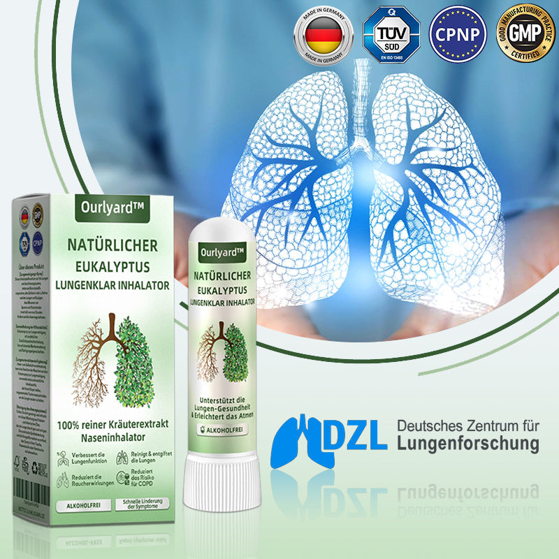 🍎Offizieller Shop|🔥Ourlyard™ Natürlicher Eukalyptus Lungenklar Inhalator 👨‍⚕️BfArM-certification(💝LETZTER TAG 50% RABATT 💝)